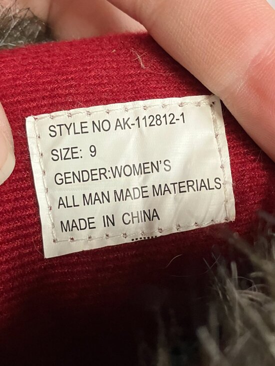 Tamarack Womens Snow Duck Boots Size 9 Red Plaid Fur Trim Thinsulate - Picture 7 of 8